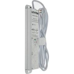 Leviton - 4 Outlets, 125 VAC15 Amps, 15' Cord, Standard Power Outlet Strip - Wall/Surface Mount, 5-20 NEMA Configuration, 1' Strip, UL 60601-1 - Industrial Tool & Supply