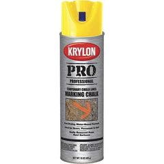 Krylon - 15 fl oz Yellow Marking Chalk - Solvent Base Formula - Industrial Tool & Supply