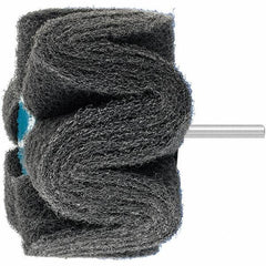 PFERD - 4" Diam x 2" Face Width, Silicon Carbide Nonwoven Mounted Flap Wheel - 1/4" Shank Mount, 280 Grit, 6,000 Max RPM - Industrial Tool & Supply