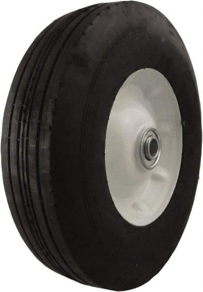 Marathon Industries - 10 Inch Diameter x 2-1/2 Inch Wide, Rubber Caster Wheel - 300 Lb. Capacity, 2-5/16 Inch Hub Length, 5/8 Inch Axle Diameter - Industrial Tool & Supply