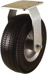 Marathon Industries - 8" Diam x 3-19/64" Wide x 10" OAH Top Plate Mount Rigid Caster - Polyurethane, 275 Lb Capacity, 4 x 4-1/2" Plate - Industrial Tool & Supply