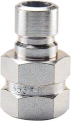 Parker - 3/8 NPTF Steel Hydraulic Hose Female Pipe Thread Nipple - 200 psi, 6 GPM, Series Moldmate - Industrial Tool & Supply