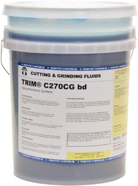 Master Fluid Solutions - Trim C270CG bd, 5 Gal Pail Cutting & Grinding Fluid - Synthetic, For Cutting, Grinding - Industrial Tool & Supply