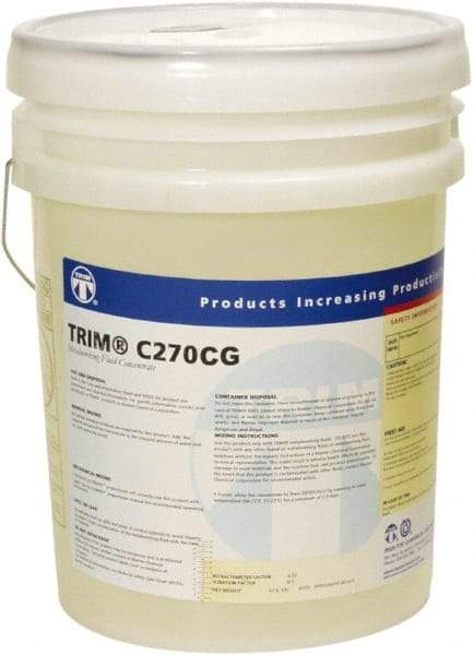 Master Fluid Solutions - Trim C270CG, 5 Gal Pail Cutting & Grinding Fluid - Synthetic, For Cutting, Grinding - Industrial Tool & Supply