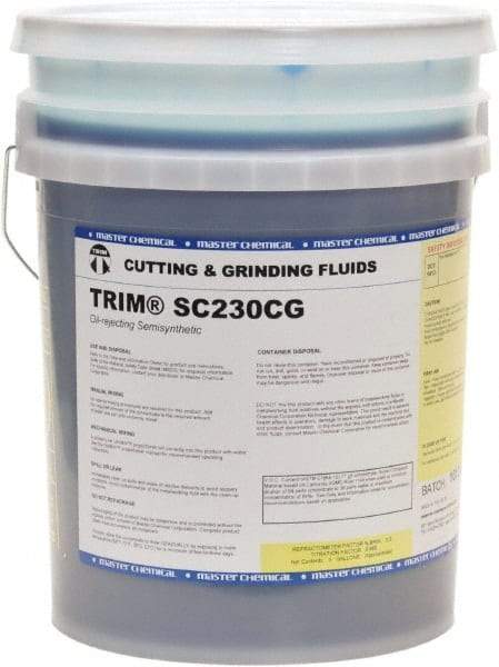 Master Fluid Solutions - Trim SC230CG, 5 Gal Pail Cutting & Grinding Fluid - Semisynthetic, For Cutting, Grinding - Industrial Tool & Supply
