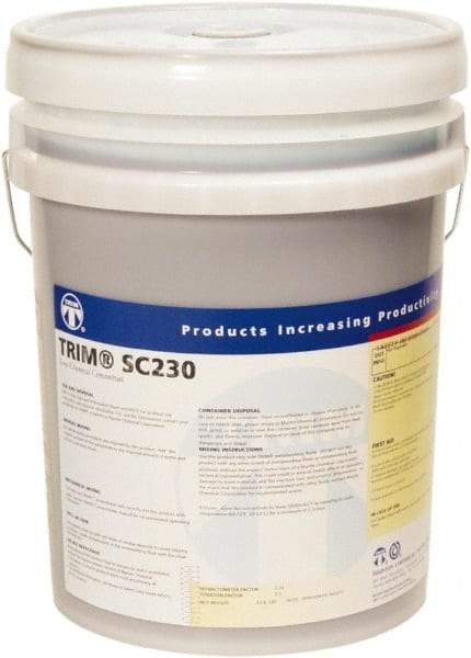 Master Fluid Solutions - Trim SC230, 5 Gal Pail Cutting & Grinding Fluid - Semisynthetic, For Cutting, Grinding - Industrial Tool & Supply
