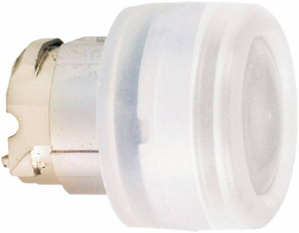 Schneider Electric - 22mm Mount Hole, Flush, Pushbutton Switch Only - Round, White Pushbutton, Nonilluminated, Momentary (MO) - Industrial Tool & Supply