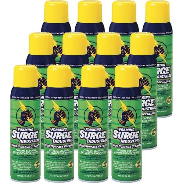 Surge Industrial - 20 oz Aerosol Cleaner/Degreaser - Aerosol, Neutral pH, Unscented - Industrial Tool & Supply