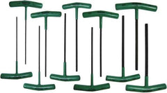 Bondhus - 11 Piece T6 to T50 T-Handle Cushion Grip Torx Key Set - T6, T8, T10, T15, T20, T25, T27, T30, T40, T45, T50 Torx Size - Industrial Tool & Supply