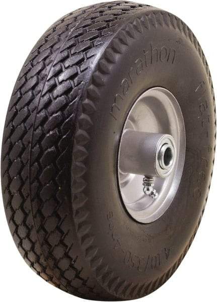 Marathon Industries - 3-19/64" Wide x 10-1/2" High x 4" Deep Flat Free Hand Truck Tire - 300 Lb Load Capacity - Industrial Tool & Supply
