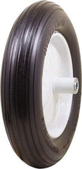 Marathon Industries - 3-45/64" Wide x 15-1/2" High x 6" Deep Flat Free Hand Truck Tire - 500 Lb Load Capacity - Industrial Tool & Supply