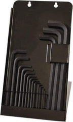 Bondhus - 16 Piece L-Key Ball End Hex Key Set - Hex Range 0.05 to 5/8", Protanium High Torque Steel - Industrial Tool & Supply