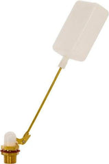 Control Devices - 1/2" Pipe, Brass, Angle Pattern-Single Seat, Mechanical Float Valve - 125 psi, MIP End Connections - Industrial Tool & Supply