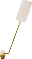 Control Devices - 3/8" Pipe, Brass, Angle Pattern-Single Seat, Mechanical Float Valve - 125 psi, MIP End Connections - Industrial Tool & Supply