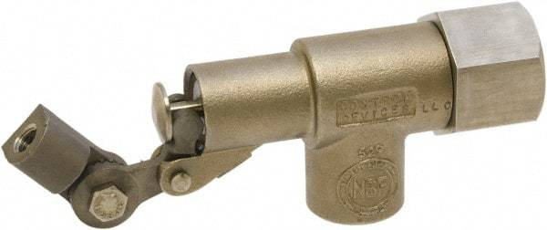 Control Devices - 1" Pipe, Stainless Steel, Angle Pattern-Single Seat, Mechanical Float Valve - 85 psi, FIP End Connections - Industrial Tool & Supply