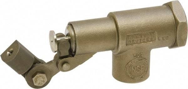 Control Devices - 3/4" Pipe, Stainless Steel, Angle Pattern-Single Seat, Mechanical Float Valve - 85 psi, FIP End Connections - Industrial Tool & Supply