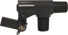 Control Devices - 3/8" Pipe, PVC, Angle Pattern-Double Seat, Mechanical Float Valve - 100 psi, MNPT End Connections - Industrial Tool & Supply
