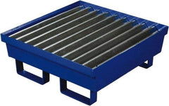 Eagle - 17 Gal Sump, 1,000 Lb Capacity, 1 Drum, Steel Spill Deck or Pallet - 27" Long x 25-3/4" Wide x 6" High, 1 Tank Drum Configuration - Industrial Tool & Supply