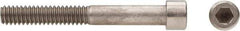 Made in USA - 1/4-20 UNC Hex Socket Drive, Socket Cap Screw - Grade 18-8 Stainless Steel, Uncoated, Partially Threaded, 2" Length Under Head - Industrial Tool & Supply