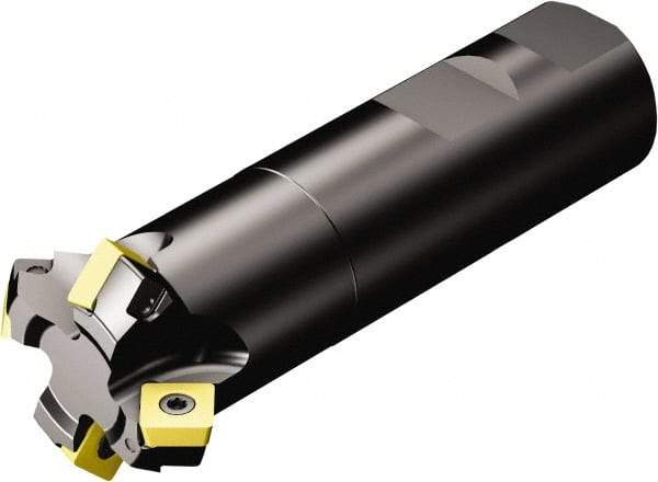 Sandvik Coromant - 1.02" Cut Diam, 1" Arbor Hole, 0.2596" Max Depth of Cut, 60° Indexable Chamfer & Angle Face Mill - 4 Inserts, 495-09T3M-XL Insert, Right Hand Cut, Through Coolant, Series CoroMill 495 - Industrial Tool & Supply