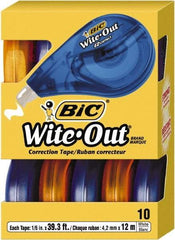 Bic - 1/6" x 472" Correction Tape Non-Refillable - Industrial Tool & Supply