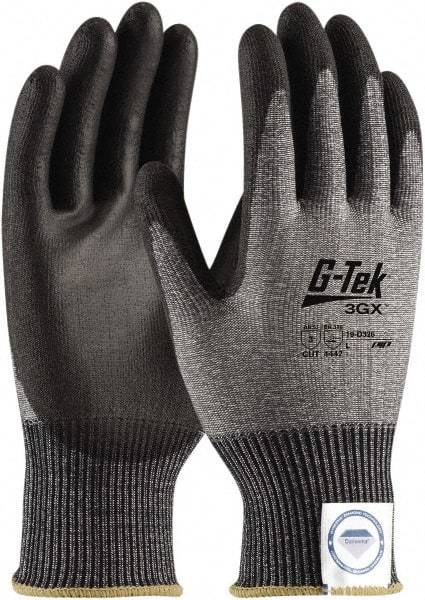 PIP - Size 2XL, ANSI Cut Lvl A3, Puncture Lvl 2, Abrasion Lvl 4, Cut Resistant Gloves - Palm & Fingers Coated, Black/Gray, Paired - Industrial Tool & Supply