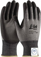 PIP - Size S, ANSI Cut Lvl 4, Puncture Lvl 2, Abrasion Lvl 4, Cut Resistant Gloves - Palm & Fingers Coated, Black/Gray, Paired - Industrial Tool & Supply