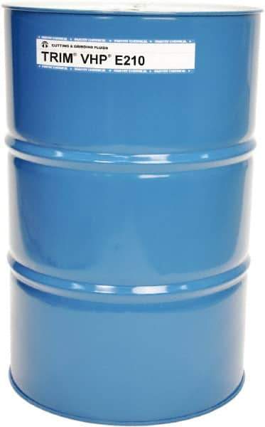 Master Fluid Solutions - Trim VHP E210, 54 Gal Drum Emulsion Fluid - Water Soluble, For Cutting, Drilling, Tapping, Reaming - Industrial Tool & Supply