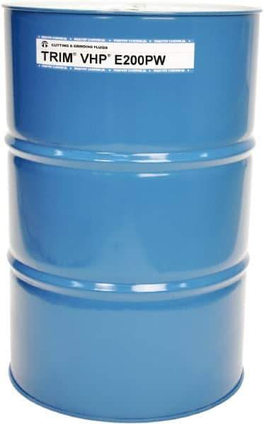 Master Fluid Solutions - Trim VHP E200PW, 54 Gal Drum Cutting & Grinding Fluid - Water Soluble, For Tapping, Reaming, Grinding - Industrial Tool & Supply