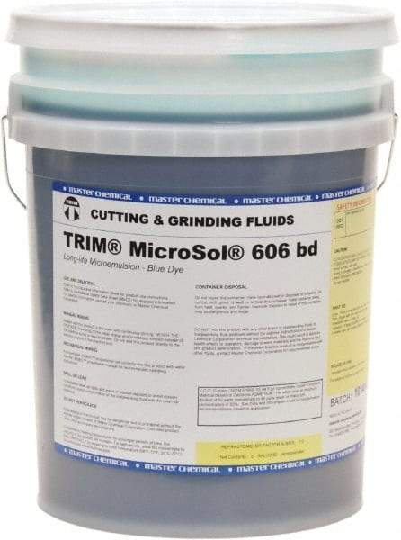 Master Fluid Solutions - Trim MicroSol 606 bd, 5 Gal Pail Cutting & Grinding Fluid - Semisynthetic - Industrial Tool & Supply