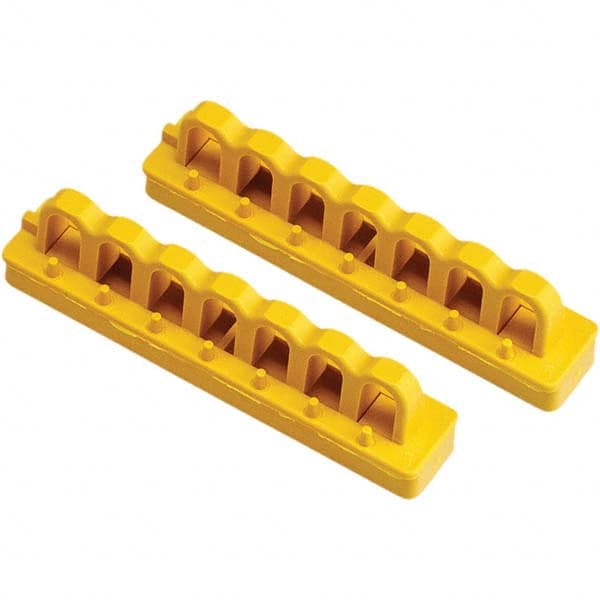 Pack of (2), Lockout Accessory Mounting Rails 7 Padlocks Max, Fiberglass Reinforced Nylon