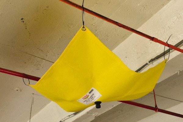 Eagle - Light-Duty, Square Leak Diverter Kit - 3' Long x 3' Wide x 20 mil Thick, Yellow - Industrial Tool & Supply