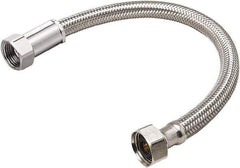 B&K Mueller - 1/2" FIP Inlet, 1/2" FIP Outlet, Stainless Steel Faucet Connector - Use with Faucets - Industrial Tool & Supply