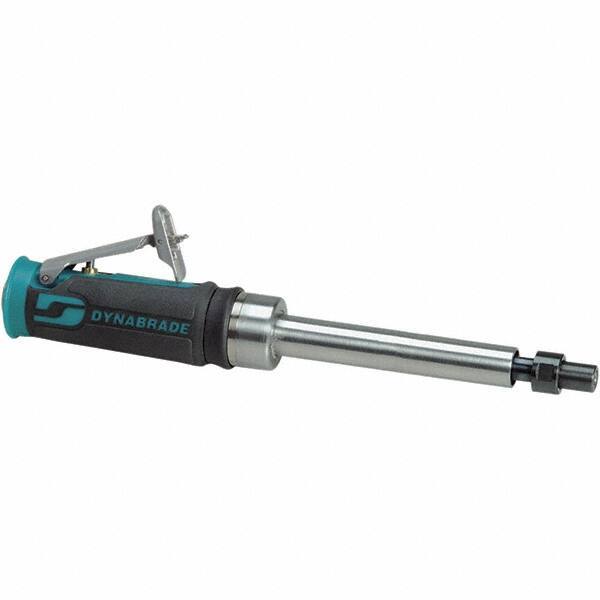 Dynabrade - 1/4" Collet, Straight Handle, Air Extended Length Die Grinder - 25,000 RPM, Front Exhaust, 20 CFM, 0.4 hp, 90 psi, 1/4" Inlet - Industrial Tool & Supply