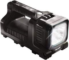 Pelican Products, Inc. - White LED Bulb, 1,203 Lumens, Spotlight/Lantern Flashlight - Black Plastic Body, 6 3.7V Lithium-Ion Batteries Included - Industrial Tool & Supply