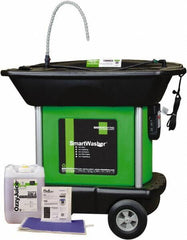 CRC - Free Standing Water-Based Mobile Parts Washer Kit - 25 Gal Max Operating Capacity, Plastic Tank, 42" Long x 48" Wide - Industrial Tool & Supply