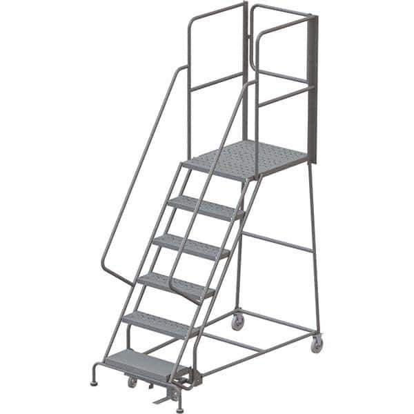 TRI-ARC - Rolling & Wall Mounted Ladders & Platforms Type: Rolling Warehouse Ladder Style: Rolling Platform Ladder - Industrial Tool & Supply