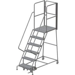 TRI-ARC - Rolling & Wall Mounted Ladders & Platforms Type: Rolling Warehouse Ladder Style: Rolling Platform Ladder - Industrial Tool & Supply