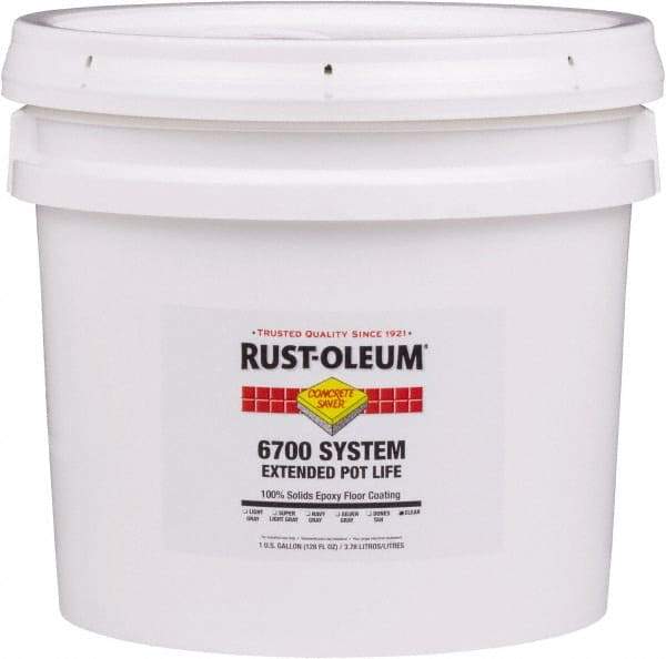 Rust-Oleum - 1 Gal Pail Clear Epoxy Floor Coating - 100 Sq Ft/Gal Coverage, <100 g/L g/L VOC Content, Low Odor & Low VOC - Industrial Tool & Supply