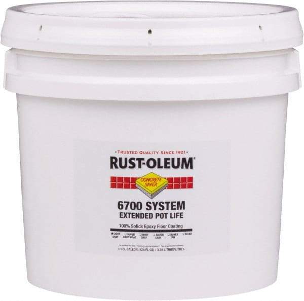 Rust-Oleum - 2 Gal Pail Dunes Tan Epoxy Floor Coating - 100 Sq Ft/Gal Coverage, <100 g/L g/L VOC Content, Low Odor & Low VOC - Industrial Tool & Supply
