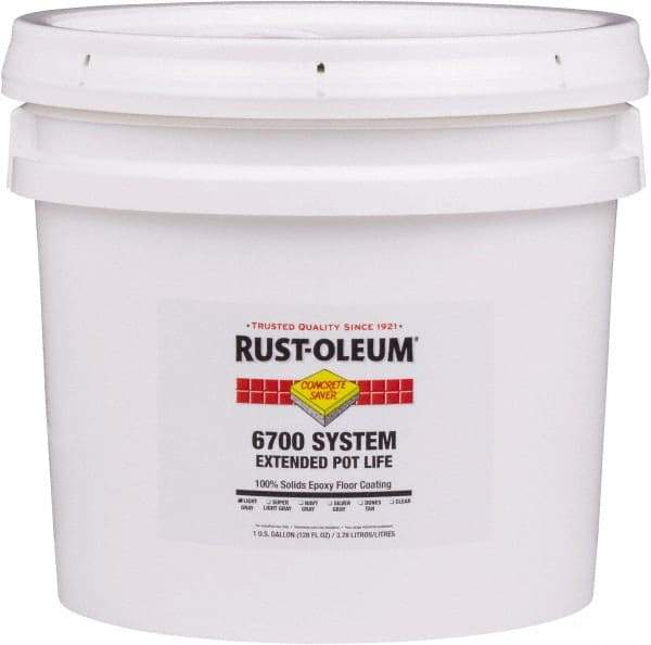 Rust-Oleum - 2 Gal Pail Clear Epoxy Floor Coating - 100 Sq Ft/Gal Coverage, <100 g/L g/L VOC Content, Low Odor & Low VOC - Industrial Tool & Supply