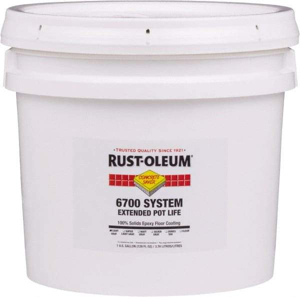 Rust-Oleum - 2 Gal Pail Navy Gray Epoxy Floor Coating - 100 Sq Ft/Gal Coverage, <100 g/L g/L VOC Content, Low Odor & Low VOC - Industrial Tool & Supply
