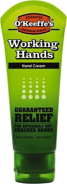 O'Keeffe's - 3 oz Moisturizing Hand Cream - Comes in Tube, Fragrance Free - Industrial Tool & Supply