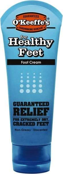 O'Keeffe's - 3 oz Moisturizing Foot Cream - Comes in Tube, Fragrance Free - Industrial Tool & Supply