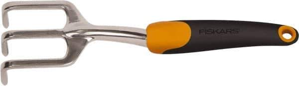 Fiskars - Handheld Cultivator - 6" Plastic Overmold Handle, Cast Aluminum Blade, 12" OAL - Industrial Tool & Supply