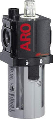ARO/Ingersoll-Rand - 1/4" NPT, 150 Max psi Compact Modular Lubricator - Polycarbonate Bowl, Aluminum Body, 51 CFM, 125°F Max Temp, 2.2 Long x 2.24" Wide x 5.98" High - Industrial Tool & Supply