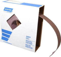 Norton - 2" x 50 Yd 280 Grit Aluminum Oxide Cloth Roll - Extra Fine Grade, J Weighted Backing - Industrial Tool & Supply