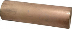 Made in USA - 2 Inch Outside Diameter x 6-1/2 Inch Long, Bronze Round Tube - 3/4 Inch Inside Diameter, Alloy SAE 841 Oil Impregnated Bronze, 5 Lb. Shipping Weight - Industrial Tool & Supply