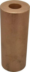 Made in USA - 2-1/2 Inch Outside Diameter x 6-1/2 Inch Long, Bronze Round Tube - 1-1/4 Inch Inside Diameter, Alloy SAE 841 Oil Impregnated Bronze, 7 Lb. Shipping Weight - Industrial Tool & Supply