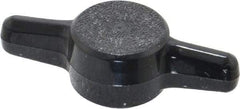 Made in USA - Tee Plastic Thumb Screw - 1-1/4" OAL, 1-1/4" Head Diam x 11/32" Head Height - Industrial Tool & Supply
